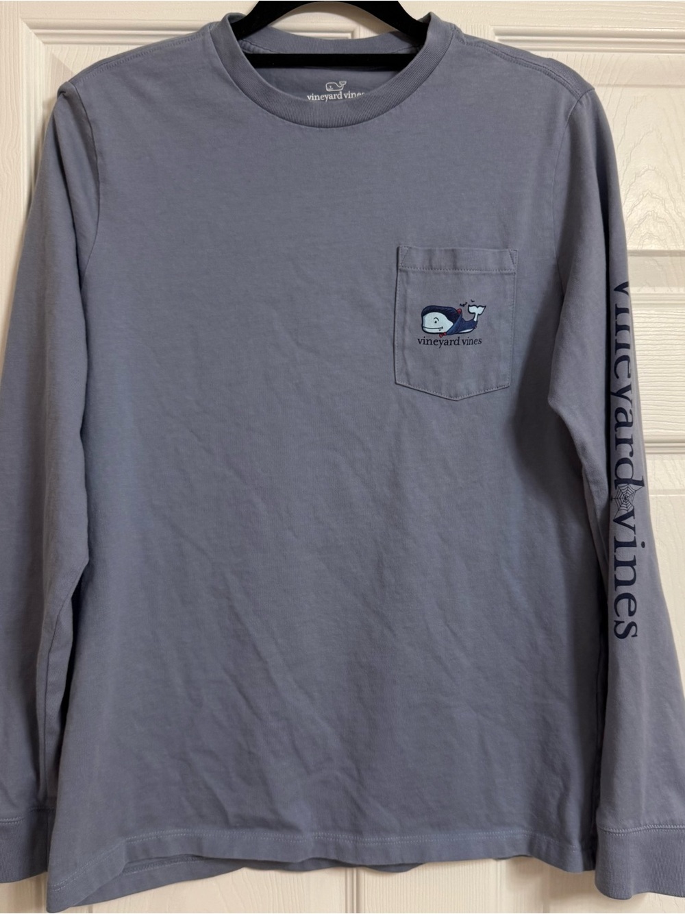 Vineyard Vines Women's Halloween Long-Sleeve Pocket Tee - Slate Blue
